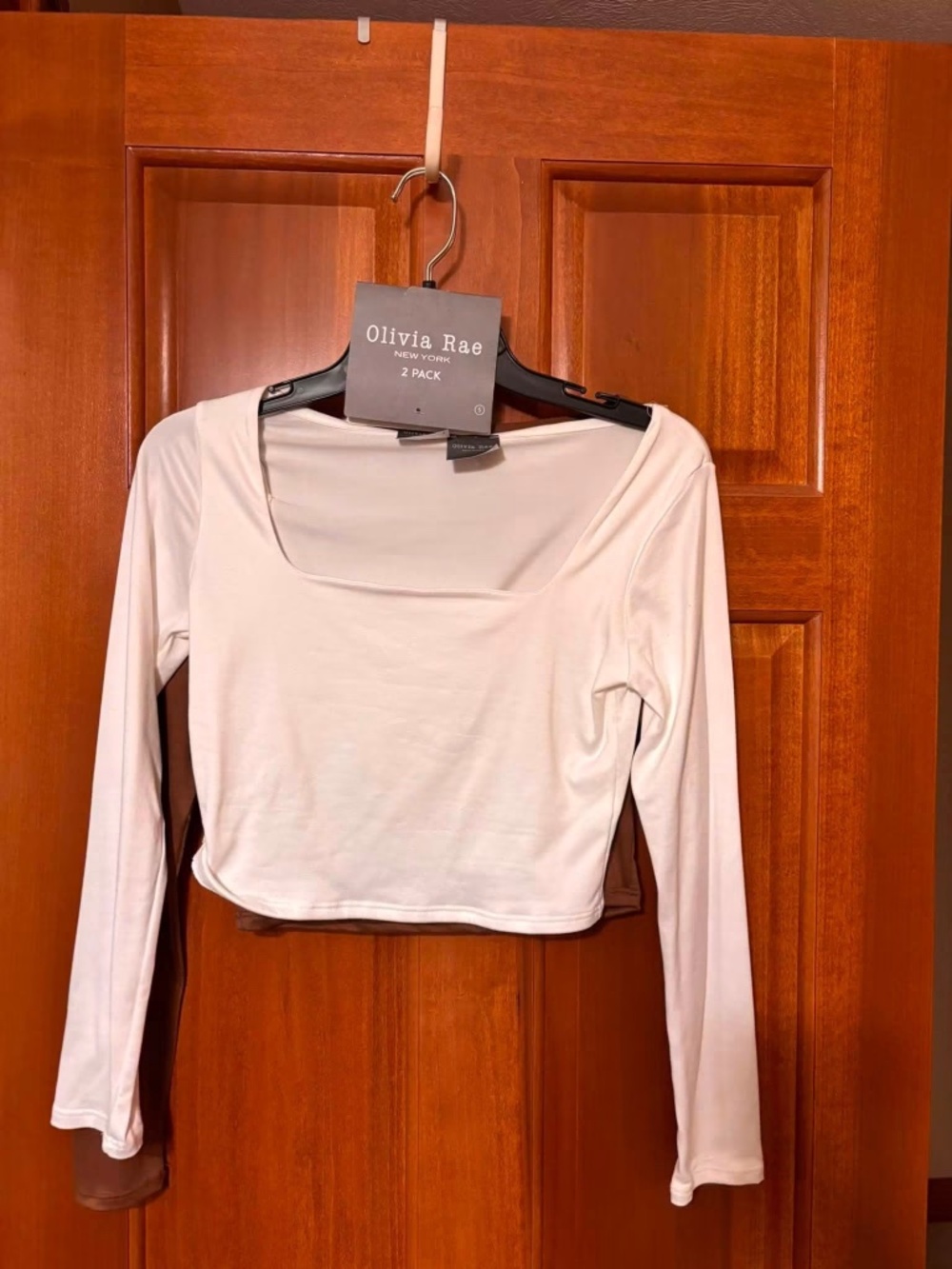 Olivia Rae long sleep crop tops (Two pack)